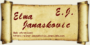 Elma Janašković vizit kartica